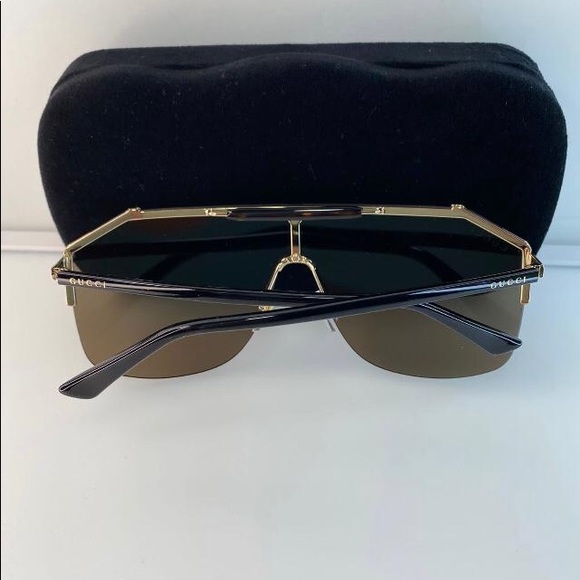 Gucci Brown Shield Unisex Sunglasses GG0291S 002 - Picture 5 of 12